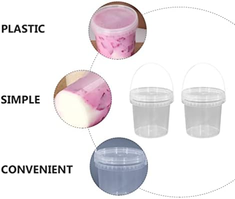 Hemoton kanta za supu 2 kom 1l prozirna plastična kanta sa poklopcem i ručkom, kada za sladoled