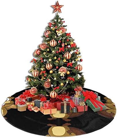 Suknje za božićne drva Crtani animirani dabar božićna plišana suknja 48 inča čipka za božićni ukras