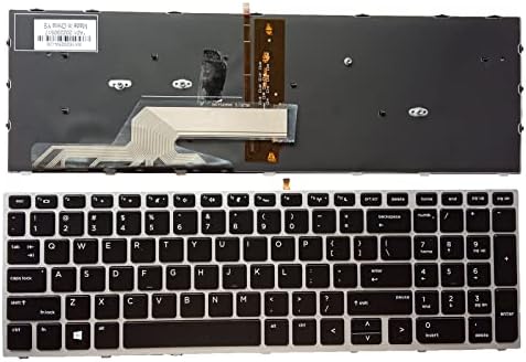 Tiugochr Laptop zamjena američki raspored sa pozadinskim osvjetljenjem tastatura za Hp Probook 450