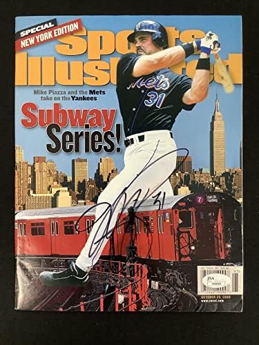 Mike Piazza potpisan Sports Illustrated 10 / 23 / 00 bez etiketa Bejzbol Mets Auto JSA - potpisani