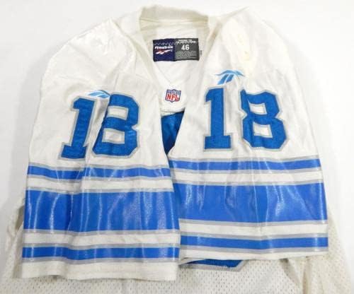 1998 Detroit Lions John Jett 18 Igra izdana Bijeli dres 46 DP32681 - Neincign NFL igra rabljeni