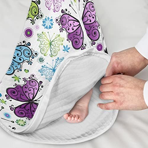 VVFelixl vreća za spavanje za novorođene bebe - leptir cvjetna dječja nožna pokrivačica - vrećicu