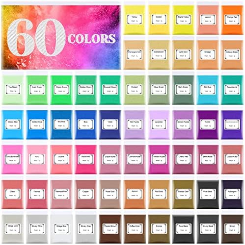 Mica puder 60 boja Mica prah Epoksidna set smola pigment prah prirodna biserna boja za sapun izrada epoksidne