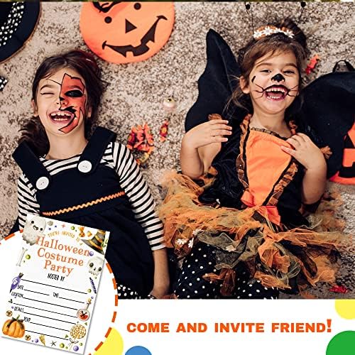 Deluxe Halloween ili kostim Party Invitacije, 25 kartica za popunjavanje sa kovertama, bundevom,