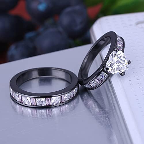 Kristalno srčani prsten zaručenje vjenčanje ljubavno srce cirkonski dame bridalni prsten modni