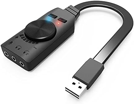 Uxzdx 7.1 kanalni USB Adapter za pretvaranje zvučnih kartica eksterni volumen podesiv za slušalice za