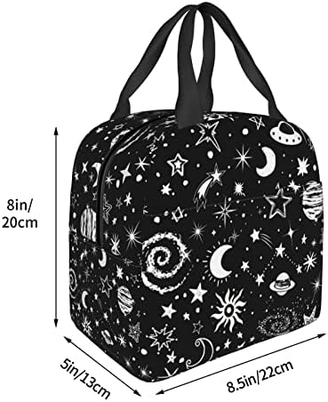 Star Moon svemirske torbe za ručak za tinejdžere Dječaci Djevojčice muškarci žene, estetika za višekratnu upotrebu