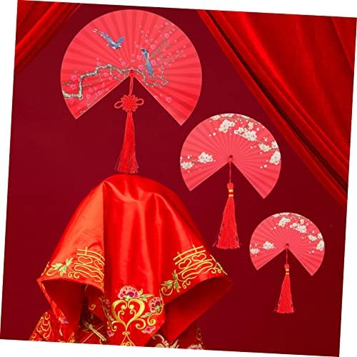 AMOSFUN 2Sets Papir Fan cvijet kineski dekor pompom Garland azijski dekor 2022 Godina dekora