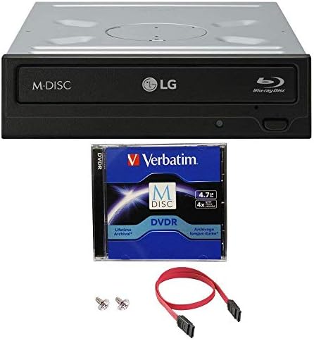 LG WH16NS40 16x Blu-ray BDXL DVD CD Snimanje pogona sa gorionikom sa besplatnim 3PK 25GB M-Disc BD