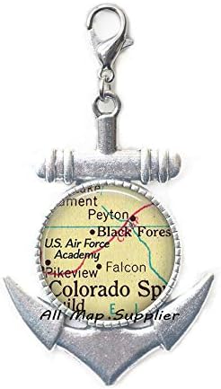 AllMapsupplier modni sidreni patentni zatvarač, u.s.air sila Akademija Mapa sidro zipper Pull, američka