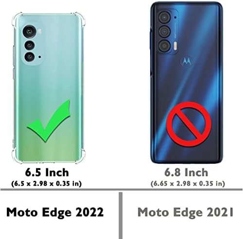za Motorola Edge 2022 sa zaštitom ekrana [2pack], Moto Edge 2022 futrola za telefon brušena fleksibilna