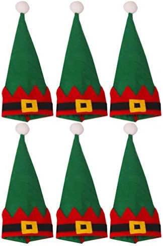 Aboofan Božićni santa drvali suljevi mini santa šešire za pribor za jelo Netkane tkanine Santa