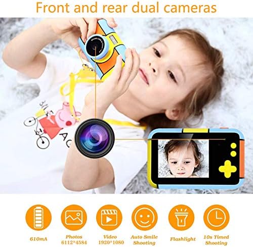 Wgwooo Kids Camera, Digitalni fotoaparat za djecu sa 2,4 inčnim LCD ekranom, punjivom dvokrevetnom