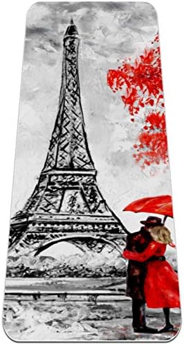 Srce ljubavnik Retro Paris Eiffelov toranj Premium debeli Yoga Mat Eco Friendly gumene zdravlje & amp; fitnes