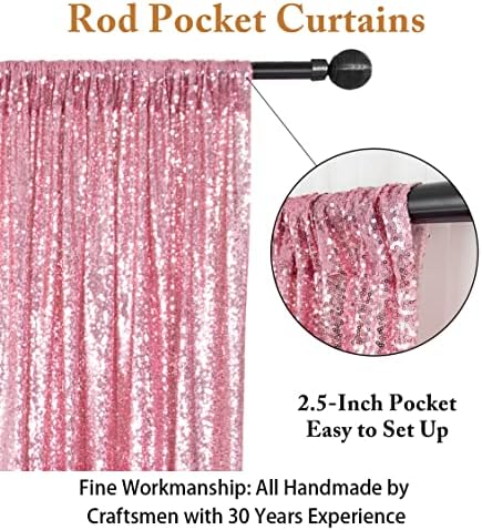 Pozadina sa šljokicama 10x10 FT pozadina od tkanine sa šljokicama Fuchsia pink za fotografiju svjetlucava