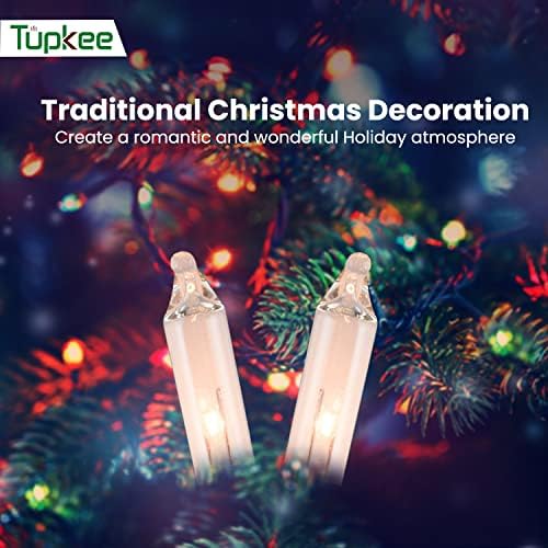Tupkee božićna žica 300 grof - žarulje Mini bistra topla božićna svjetlost - 62 stopa svjetla - svjetla