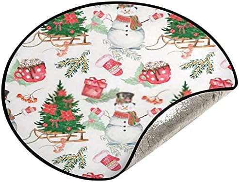 Božićni akvarel Slatka božićna stabla mat vodootporna stalka za stalke Mat tepih ispod božićnog drvca Pribor za