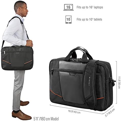 Everki Let Business 15,6-inčni ili 16-inčni torba za laptop za laptop, primali su putovanja, muškarci