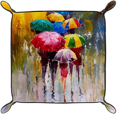 Dnevna kišna kišna ulje slikarstvo Organizator Organizator kancelarijskih pladanj kože za odlaganje