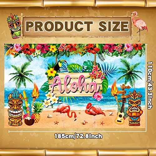 Havajska dekoracija za zabave Luau, bazen na tropskoj plaži ljetna zabava Aloha Banner Pozadina pozadina