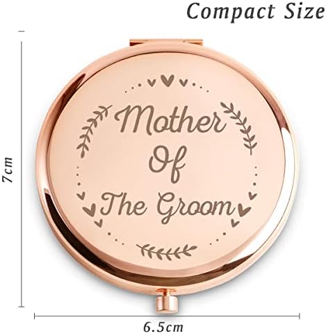 COYOAL majka mladoženje, personalizirano ugravirano kompaktno ogledalo - poklon za mamu, vjenčanje,