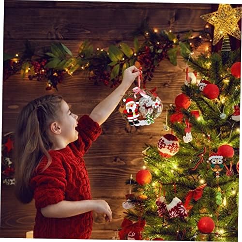 Homoyoyo 2pcs božićno drvce privjesak vijenac Decor Decor Holiday Doorta dekoracija za božićni krug prozor