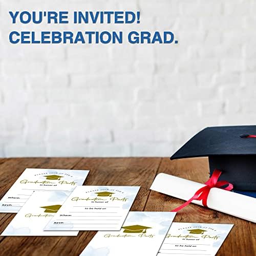 25 Pozivnica diplomiranja sa kovertama, za fakultet, junior, srednju školu, univerzitet, master, proslavu