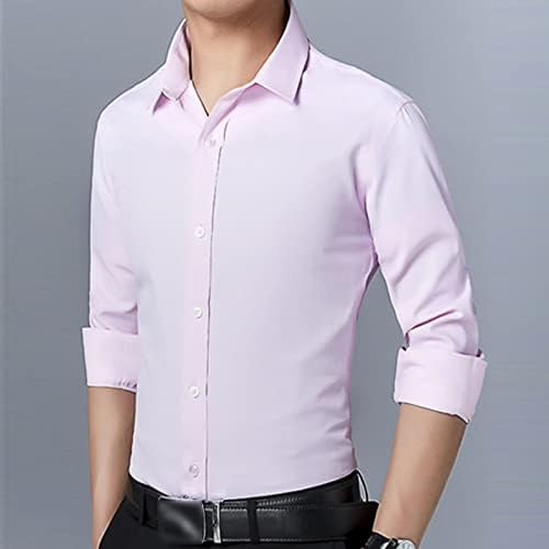 DGHM-JLMY muške majice Slim pune boje Stylish casual business tanka fit majica za vjenčane majice majica