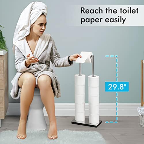 KES toaletni držač za papir i S-oblik ručnike ručnika sa prirodnom mramornom bazom, čeličnim čelikom od