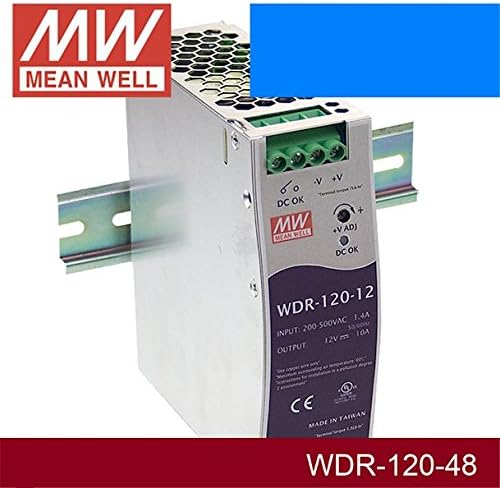 DIN Rail PS 120W 48V 2.5 a WDR-120-48 Meanwell AC-DC SMPS WDR-120 serija srednje Dobro preklopno