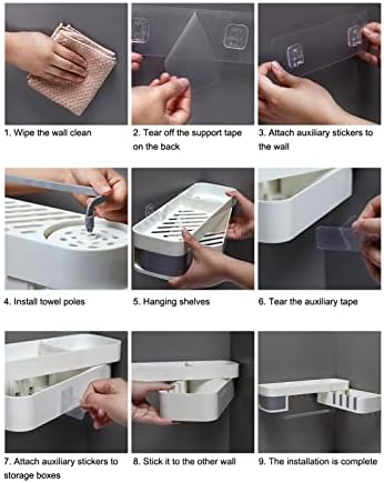 Shanta kupaonica ugaona police, okretni zidni dizajn multifunkcionalni elegantni jednostavan jednostavan
