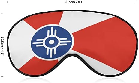Grad Wichita zastava zaslijebo maska ​​maska ​​za spavanje noćna sjenka Poklopac podesivi kaiš sa smiješnom