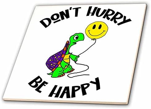 3drose slatka smiješna kornjača sa nasmijanim balonom za lice ne žuri Budi sretan pun-pločice