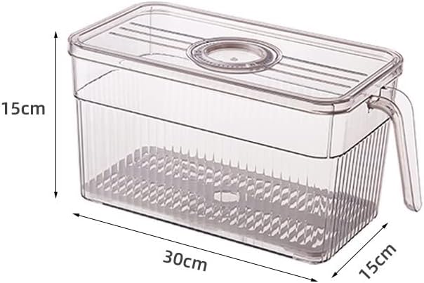 PDGJG kutija za čuvanje frižidera mjerenje vremena održavajte kutiju za svježu hranu sa prozirnom ručkom