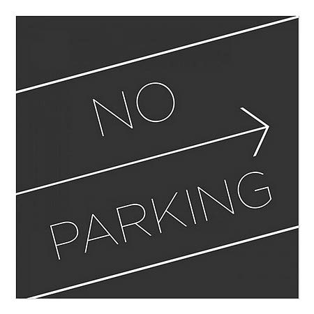 CGsignLab | Nema parkinga-jezičnog crna prozor Cling | 5 X5