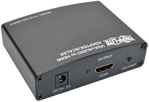 Tripp Lite P116-000-HDSC2 Komponenta VGA s RCA stereo zvukom na HDMI Converter skaler 1080p, crna