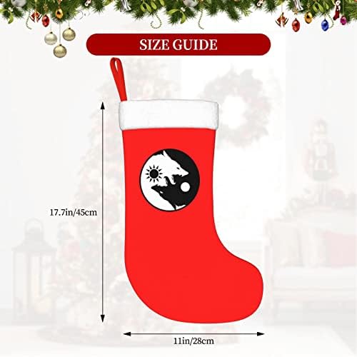 Custodwarf Yin Yin Yin Wolf Christma čarape Xmas Dekoracije stabla Božićne čarape za Xmas Holiday Party poklone