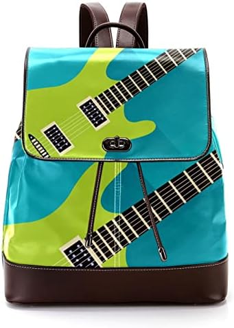 VBFOFBV PUTOVANJE Ruksak, backpack laptop za žene muškarci, modni ruksak, muzička crtana zelena gitara