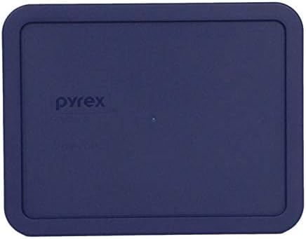 Pyrex 7211-PC plavi pravougaonik plastični poklopac za skladištenje hrane, proizveden u SAD-3 pakovanju