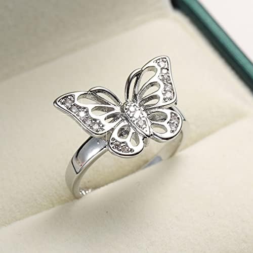 Kreativna žena cirkon narukvica za životinje Leptir nakit prsten za vjenčanje prsten modni prsten za
