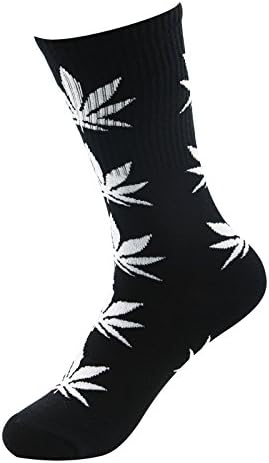 Atletski sport visoke Crew čarape za muškarce žene Marihuana korov list pamuk čarapa