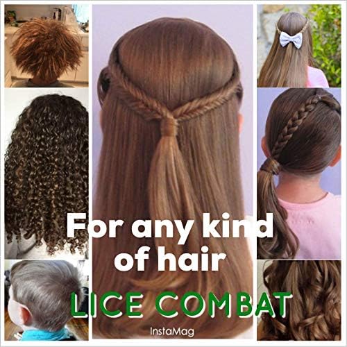 NATULABUSA LICE Comb | Head Lice Professional Metal 2 Pack Kit za Long & Short Hair | Efikasno uklanjanje ušiju i nit | Jednostavan za korištenje.