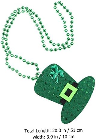 Aboofan 4pcs St. Patricks Dan ogrlica Shamrock djetelina zelena šešir ogrlica irski ukrasi piva pruža poklone