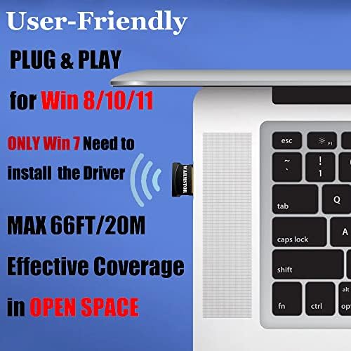 USB Bluetooth Adapter za PC, Warmstor Bluetooth 5.1 dongle prijemnik podrška Windows 11/10/8.1/8/7 za Desktop,