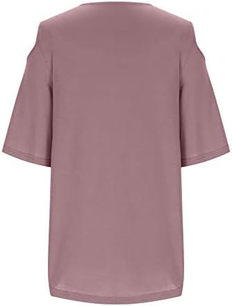Žene plus veličine vrhovi Vrat V izrez kratki rukav hladni ramena majice labave točne košulje sa uključenim tunikama