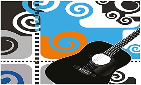 Lunarna muzička četkica za zube, crna klasična gitara sa apstraktnim pozadinama Vivid sheme boja Instrumenti