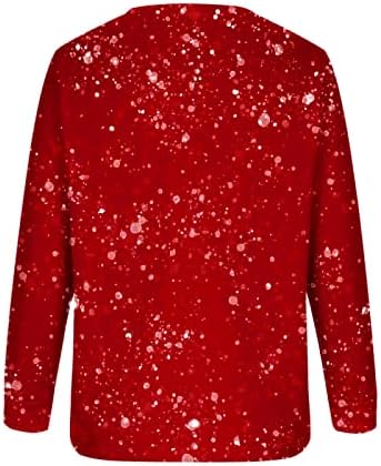 NOKMOPO božićni duks za žene modni casual božićni print okrugli vrat dugih rukava pulover džemper