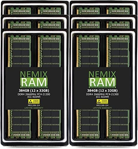 384GB DDR4-2666MHz PC4-21300 ECC RDIMM 2RX4 1.2V Registrirana memorija za server Nemix Ram
