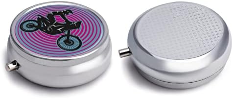 Kutija za pilule ružičasti krug okrugle futrole za tablete za lijekove motociklista prenosiva kutija