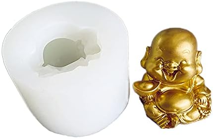 Laughing Buddha silikonski kalup 3d epoksidna smola kalup za livenje za DIY svijeću / sapun/uređenje